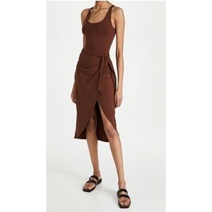 Reformation Kaila Wrap Dress in Chestnut Brown Size Small